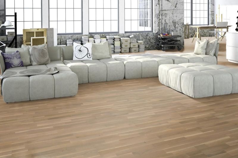 Le parquet semi massif est un plancher en bois où plusieurs couches de bois sont collées ensemble de manière croisée.